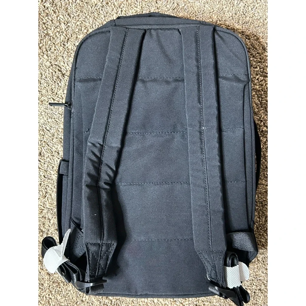 NWOT Hedgren Black Front Zip Eco Nylon Utility Backpack